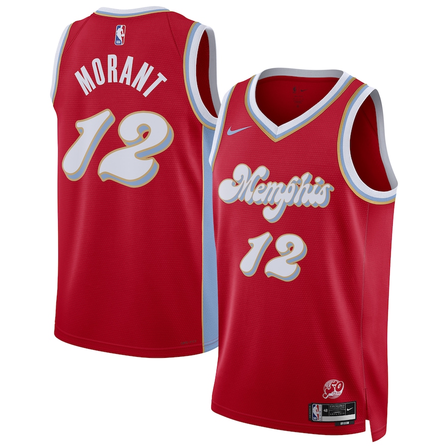 Men Memphis Grizzlies #12 Ja Morant Nike Red City Edition 2024-25 Swingman Player NBA Jersey->minnesota timberwolves->NBA Jersey